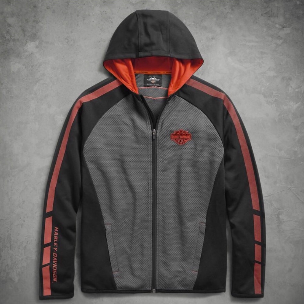 (NWT) H-D Performance Wicking Colorblocked Hoodie